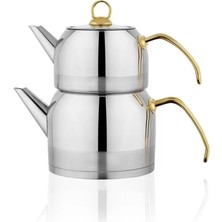 PremiumPort Ada Küçük Boy Çaydanlık Takımı 4 Parça, Şık ve Kullanışlı Set