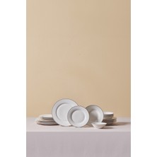 UltraMint Elegance Bone 24 Parça 6 Kişilik Yemek Takımı, Şıklık ve Zarafetle.