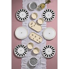 UltraMint 14 Parça 6 Kişilik Kahvaltı Takımı, Şık ve Modern Sunum Seti