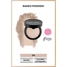 Note Cosmetics Baked Powder 04 Porcelain Ivory Mat Bitişli Highlighter Toz Yüz Pudrası
