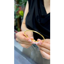 Kuyumcu Nurettin 22 gr (Gram) Oluklu Ajda Işçiliksiz Yatırımlık Bilezik 22 Ayar Altın