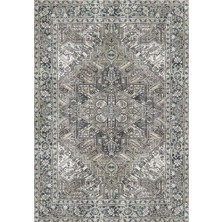 Çam Halı Anatolia 32-076 Etnik Eskitme Desenli Dokuma Tabanlı Yıkanabilir Şönil Salon ve Oda Halısı