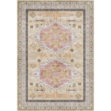 Çam Halı Anatolia 32-035 Etnik Eskitme Desenli Dokuma Tabanlı Yıkanabilir Şönil Salon ve Oda Halısı