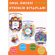 Anonim Yayıncılık 3–6 Yaş Okul Öncesi Eğitici Etkinlik Seti 3 Kitap + Mini Boyama Kitabı ve Aylık Etkinlik Planı Hediyeli