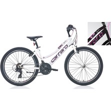 Carraro Speed 242 24" 21-V Vb Çocuk Dağ Bisikleti - Mat Siyah-Pembe-Beyaz - 36 cm