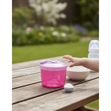Veyla Style Bebekler Için 3 Bölmeli Toz Mama Kabı 290 ml Pembe