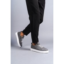 Zapatos SLW152 Cool Bağcıklı Keten Erkek Günlük Spor Klasik Ayakkabı Kbt - Gri