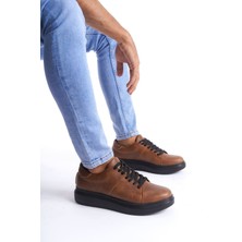 Zapatos SLW151 Boost Bağcıklı Cilt Erkek Günlük Sneaker Ayakkabı Cst - Taba
