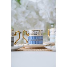 UltraMint Şık 6 Kişilik Porselen Kahve Fincanı Takımı, Zarif ve Dayanıklı Tasarım