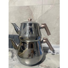 PremiumPort Saten Kaplamalı Büyük Boy Çaydanlık 3,75 Litre, Şık ve Dayanıklı