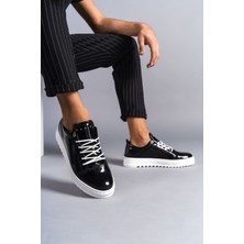 Zapatos SLW152 Cool Bağcıklı Rugan Erkek Günlük Spor Klasik Ayakkabı Rbt - Siyah
