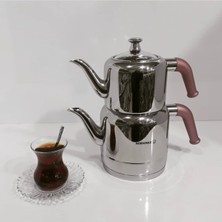 PremiumPort Şık ve Dayanıklı 3'lü Çaydanlık Takımı, Pratik Kullanım Için Ideal