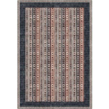 Çam Halı Anatolia 32-069 Etnik Eskitme Desenli Dokuma Tabanlı Yıkanabilir Şönil Salon ve Oda Halısı