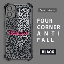 Ucuc Samsung Galaxy A06 Uyumlu Şeffaf Silikon Köşe Koruma Lens Korumalı Elektroplatlı Kenar Kılıf Leopar Desen