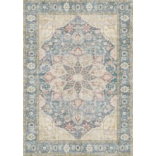 Çam Halı Anatolia 32-063 Etnik Eskitme Desenli Dokuma Tabanlı Yıkanabilir Şönil Salon ve Oda Halısı