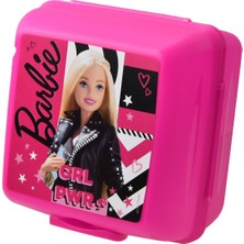 Barbie Beslenme Kabı 4 Bölümlü Çatal Kaşıklı Set