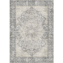 Çam Halı Anatolia 32-066 Etnik Eskitme Desenli Dokuma Tabanlı Yıkanabilir Şönil Salon ve Oda Halısı