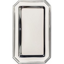 UltraMint Çelik Servis ve Çikolatalık Tepsi Seti 24X15CM, 2'li Paket