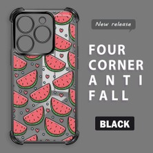 Ucuc Infinix Smart 8/8 Pro Uyumlu Şeffaf Silikon Köşe Koruma Lens Korumalı Elektroplatlı Kenar Kılıf Meyve Desen