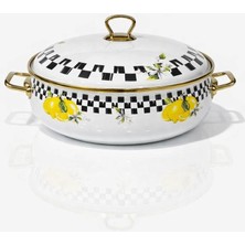 Premium Home Pr Home Lemon Derin Bombeli Emaye Karnıyarık Pilav Tenceresi 26 cm