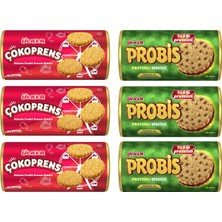 Ülker Çokoprens 10'lu 300 gr & Probis 10 Lu 280 gr 6 Lı Karma Paket