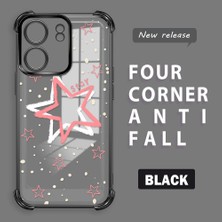 Ucuc Poco C65 Uyumlu Şeffaf Silikon Köşe Koruma Lens Korumalı Elektroplatlı Kenar Kılıf Sevimli Tarz