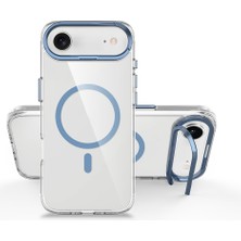 Roketcim iPhone 17 Air Kılıf M-Safe Şarj Özellikli Airbagli Kamera Standlı Azor Kapak