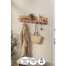 Bofigo Portmanto Duvar Askılığı Elbise Askılığı Yıldız Çam 91 cm