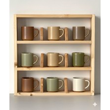 Doruk Ahşap Atölyesi Masif Ahşap Kupa Rafı