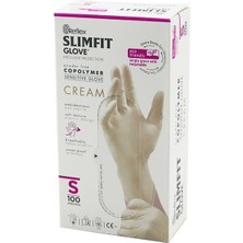 MERİVİA Reflex Slimfit Glove KOD-030 S Krem Pudrasız Muayene Eldiven 100LÜ (5405)