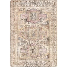 Çam Halı Anatolia 32-052 Etnik Eskitme Desenli Dokuma Tabanlı Yıkanabilir Şönil Salon ve Oda Halısı