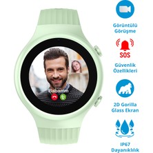 Wiky Watch 5s Çocuk Akıllı Saati - Görüntülü Arama, Gps, Sos, Sağlık Takibi, Güvenli Alan Yeşil