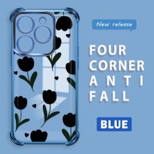 Ucuc Tecno Spark 20/20C Uyumlu Şeffaf Silikon Köşe Koruma Lens Korumalı Elektroplatlı Kenar Kılıf Zarif Lale