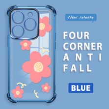 Ucuc Tecno Spark 20/20C Uyumlu Şeffaf Silikon Köşe Koruma Lens Korumalı Elektroplatlı Kenar Kılıf Sevimli Tarz