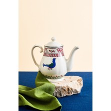 PremiumPort Ömür Akkor Iznik Kuş Demlik 965 Ml, Şık ve Dayanıklı Tasarım
