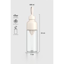 Renga Felix 600 ml Tritan Sıkacaklı Detoks Matara 911029 Bej