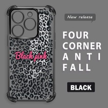 Ucuc Tecno Spark 20/20C Uyumlu Şeffaf Silikon Köşe Koruma Lens Korumalı Elektroplatlı Kenar Kılıf Leopar Desen