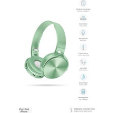 Piranha 2212-Y Kablosuz Bluetooth Kulak Üstü Kulaklık | Bt 5.2 | Mikrofon | Ios & Android | Aux