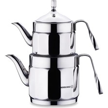 PremiumPort Şık Nostaljik Midi Çaydanlık Takımı 1.6 Litre, Zarif ve Kullanışlı