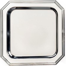 UltraMint Çelik 2 Adet Küçük Kare Tepsi 22X22CM, Dayanıklı ve Şık Tasarım