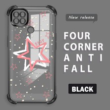 Ucuc Redmi 10A Uyumlu Şeffaf Silikon Köşe Koruma Lens Korumalı Elektroplatlı Kenar Kılıf Sevimli Tarz