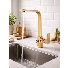 Fualora Kare Model Mat-Gold Mutfak Evye Bataryası