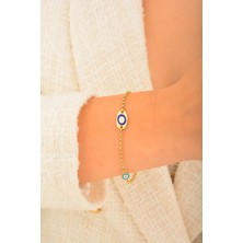 CEBECİ Cebeci 14 Ayar Nazarlı Altın Bileklik