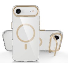 Roketcim iPhone 17 Air Kılıf M-Safe Şarj Özellikli Airbagli Kamera Standlı Azor Kapak