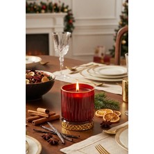 The Groove Vanilya Tarçın Kokulu Special Bordo Gloria 8,5 X 9,5 Cm Dekoratif Kokulu Cam Mum