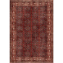 Çam Halı Anatolia 32-059 Etnik Afgan Halısı Desenli Dokuma Tabanlı Yıkanabilir Şönil Salon ve Oda Halısı