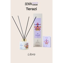 Marrien TERAZİ Burcu Çubuklu Oda Kokusu Özel Seri 100 ml- Kalıcı ve Dekoratif Beyaz Yasemin & Zarafet