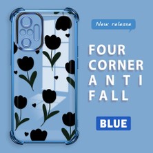 Ucuc Redmi Note 10 Pro Uyumlu Şeffaf Silikon Köşe Koruma Lens Korumalı Elektroplatlı Kenar Kılıf Zarif Lale