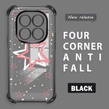 Ucuc Redmi Note 14 Pro 4g Uyumlu Şeffaf Silikon Köşe Koruma Lens Korumalı Elektroplatlı Kenar Kılıf Sevimli Tarz