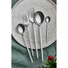 UltraMint Şık 30 Parça Çatal Kaşık Seti, Paslanmaz Çelik, Modern Tasarım